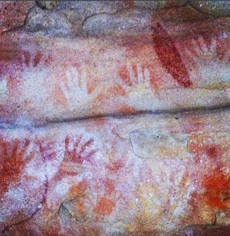 Red hands cave, glenbrook, Blue Mountains, NSW, Australia